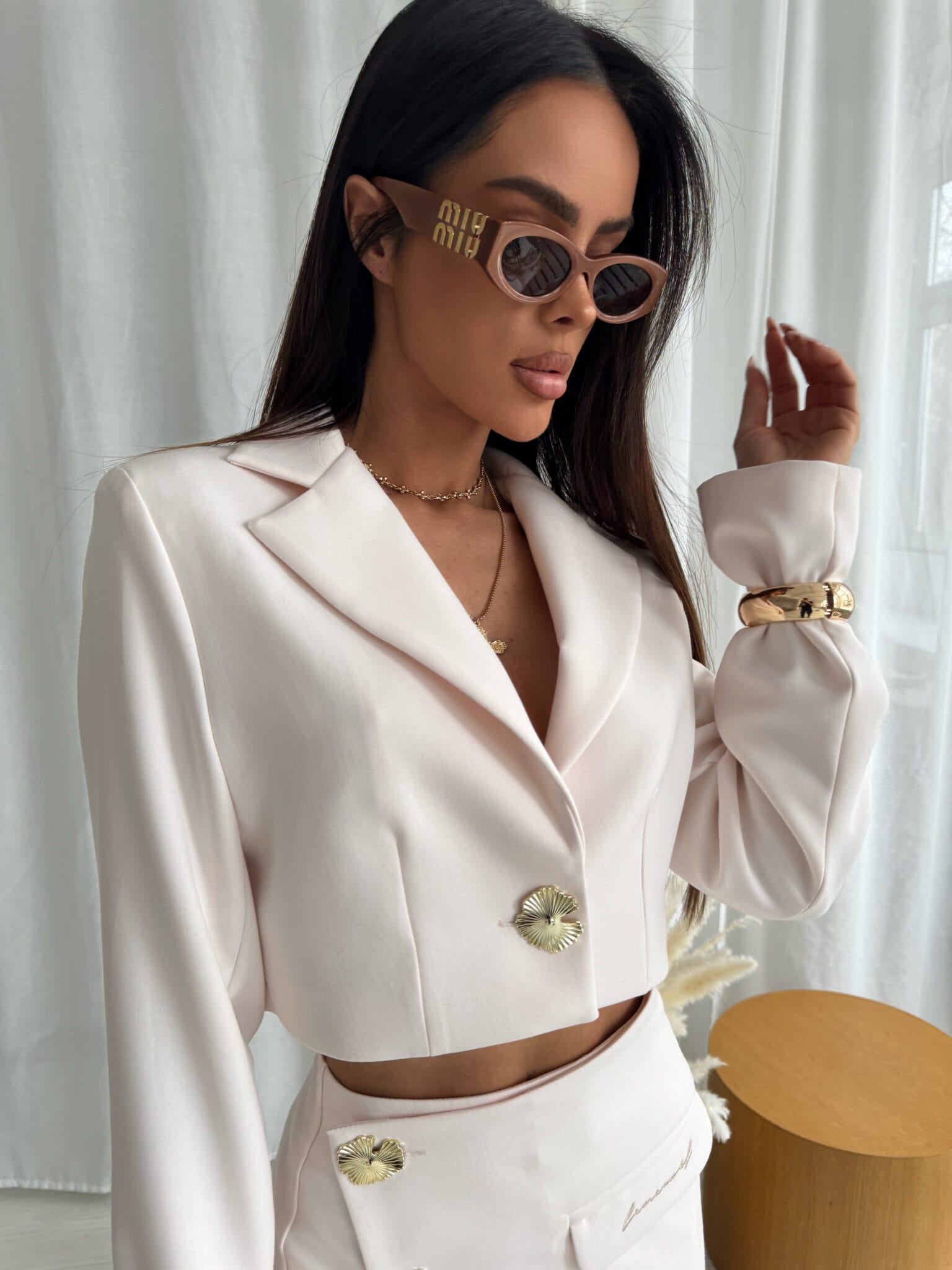 Marynarka MONACO puder LAMANUEL - obrazek 4