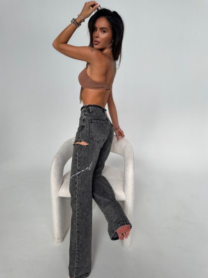 Jeansy FIRST ONE czarne