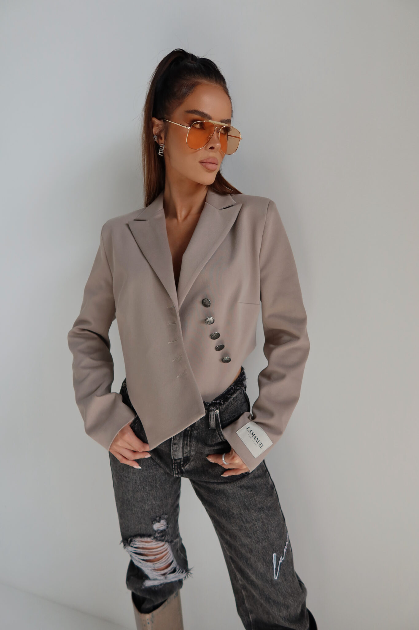 Marynarka GRAVITY beż LAMANUEL - obrazek 7