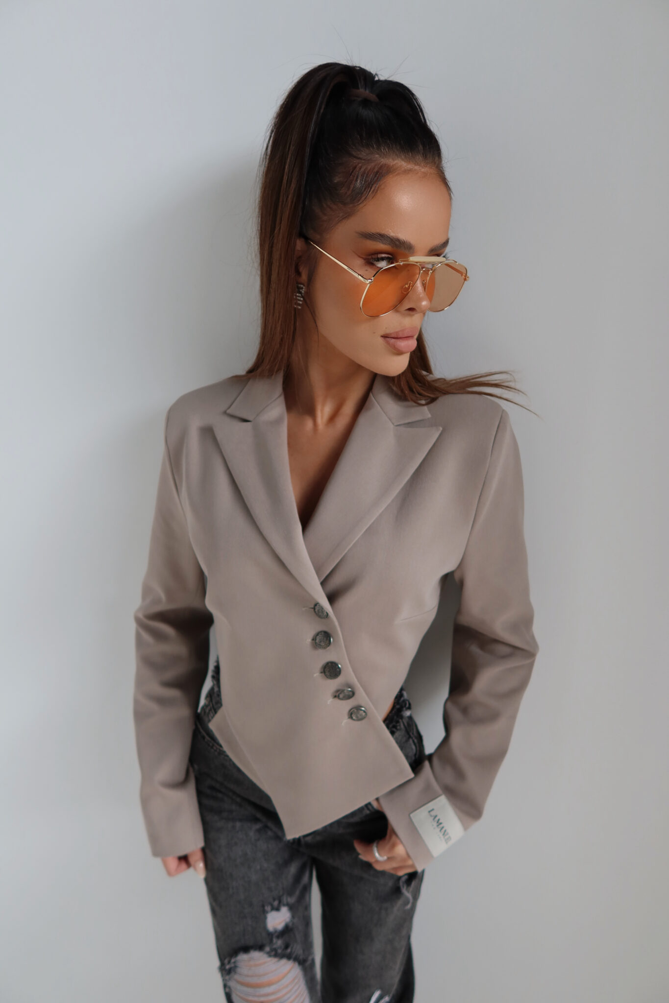 Marynarka GRAVITY beż LAMANUEL - obrazek 10