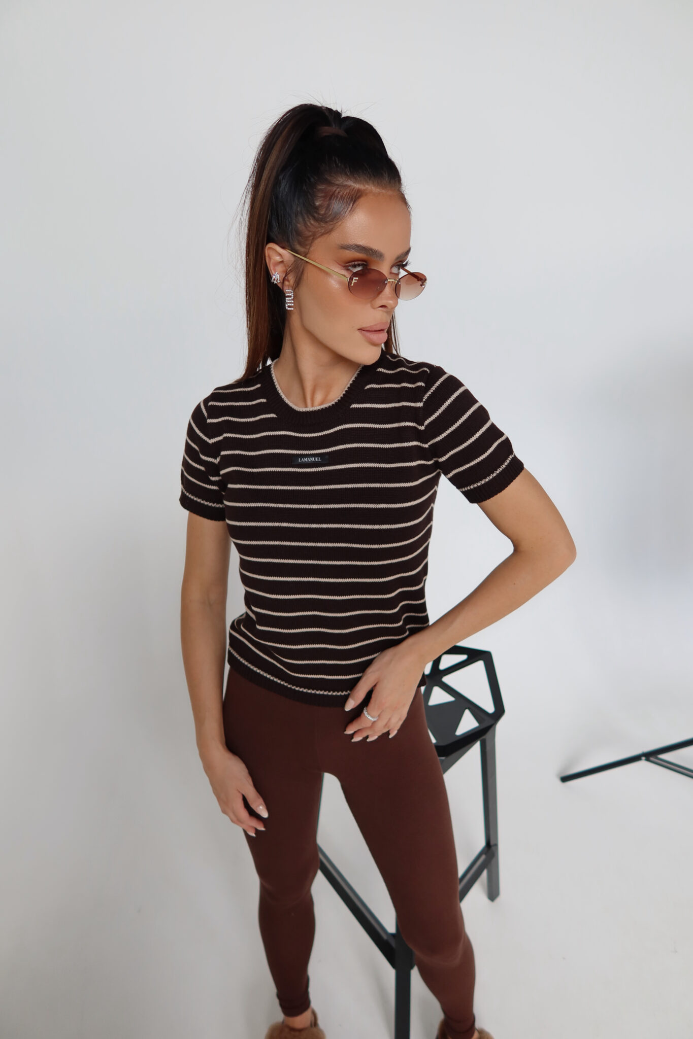 Sweter COFFE czekolada LAMANUEL - obrazek 2