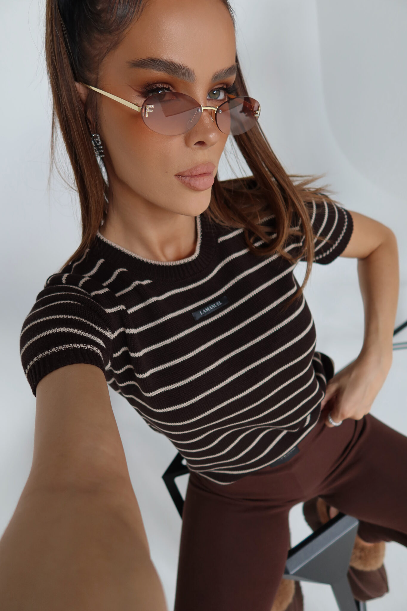 Sweter COFFE czekolada LAMANUEL - obrazek 7