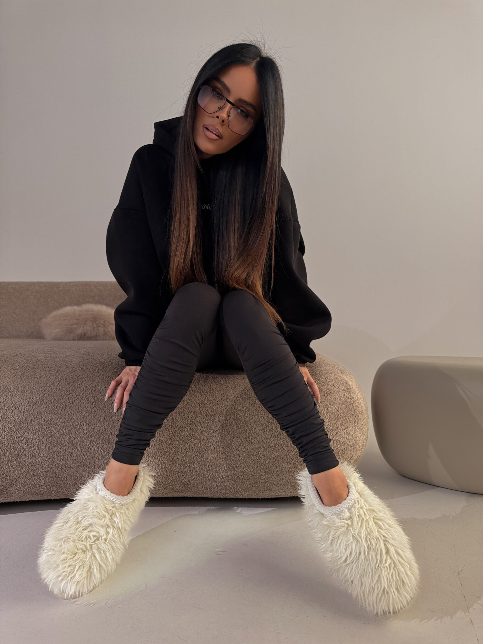 Legginsy CURVE czarne LAMANUEL - obrazek 2