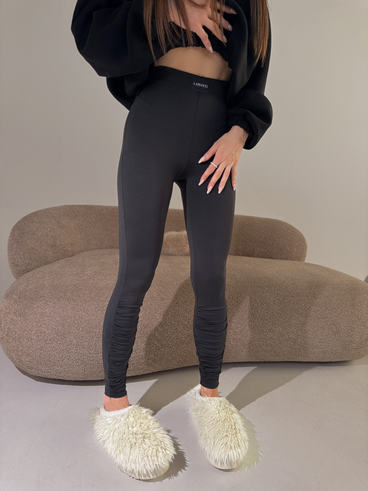 Legginsy CURVE czarne LAMANUEL - obrazek 4