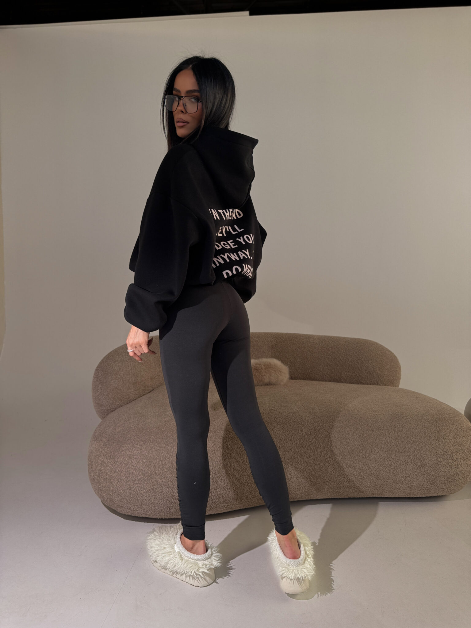 Legginsy CURVE czarne LAMANUEL - obrazek 3