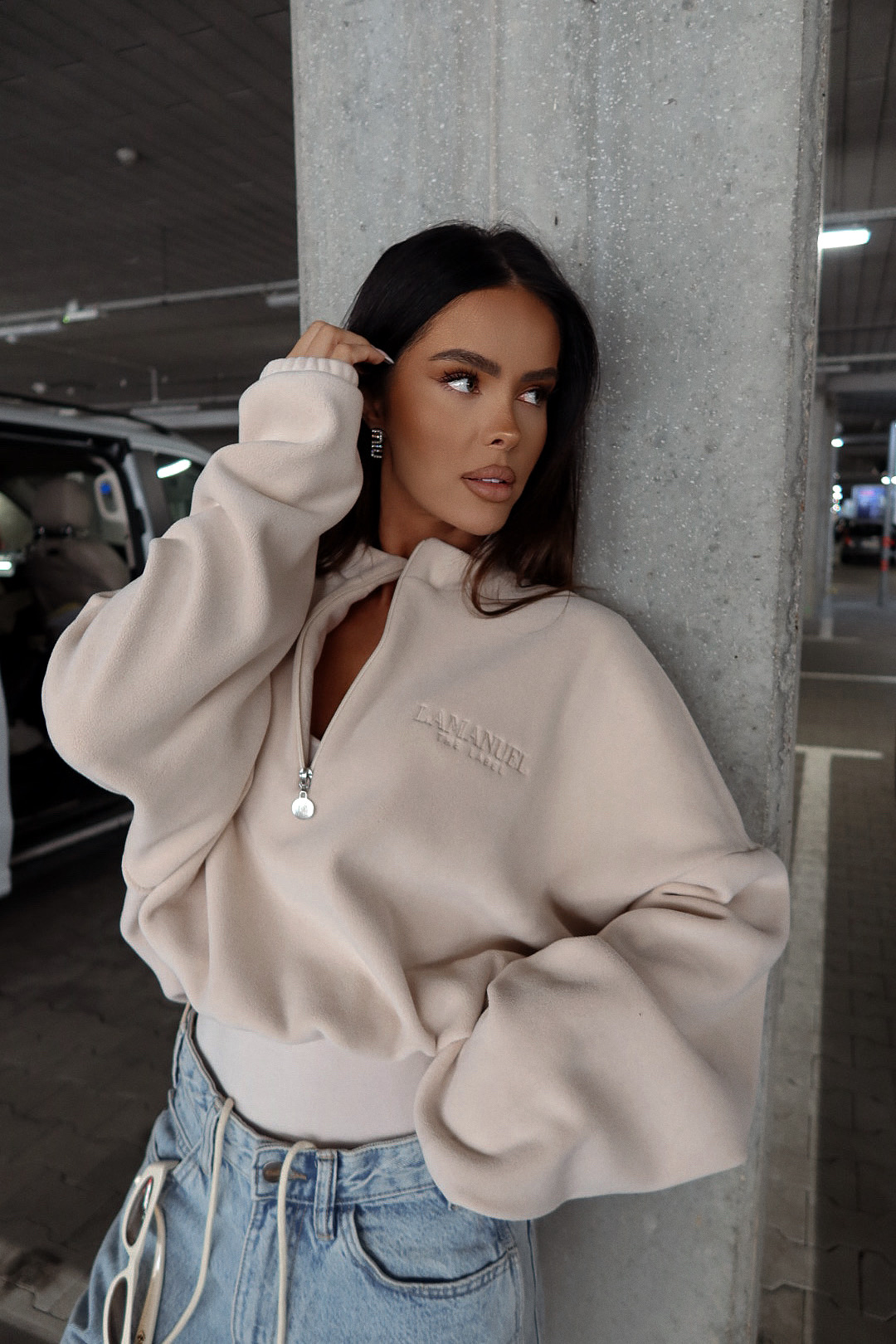 Bluza WARM UP beż LAMANUEL - obrazek 3