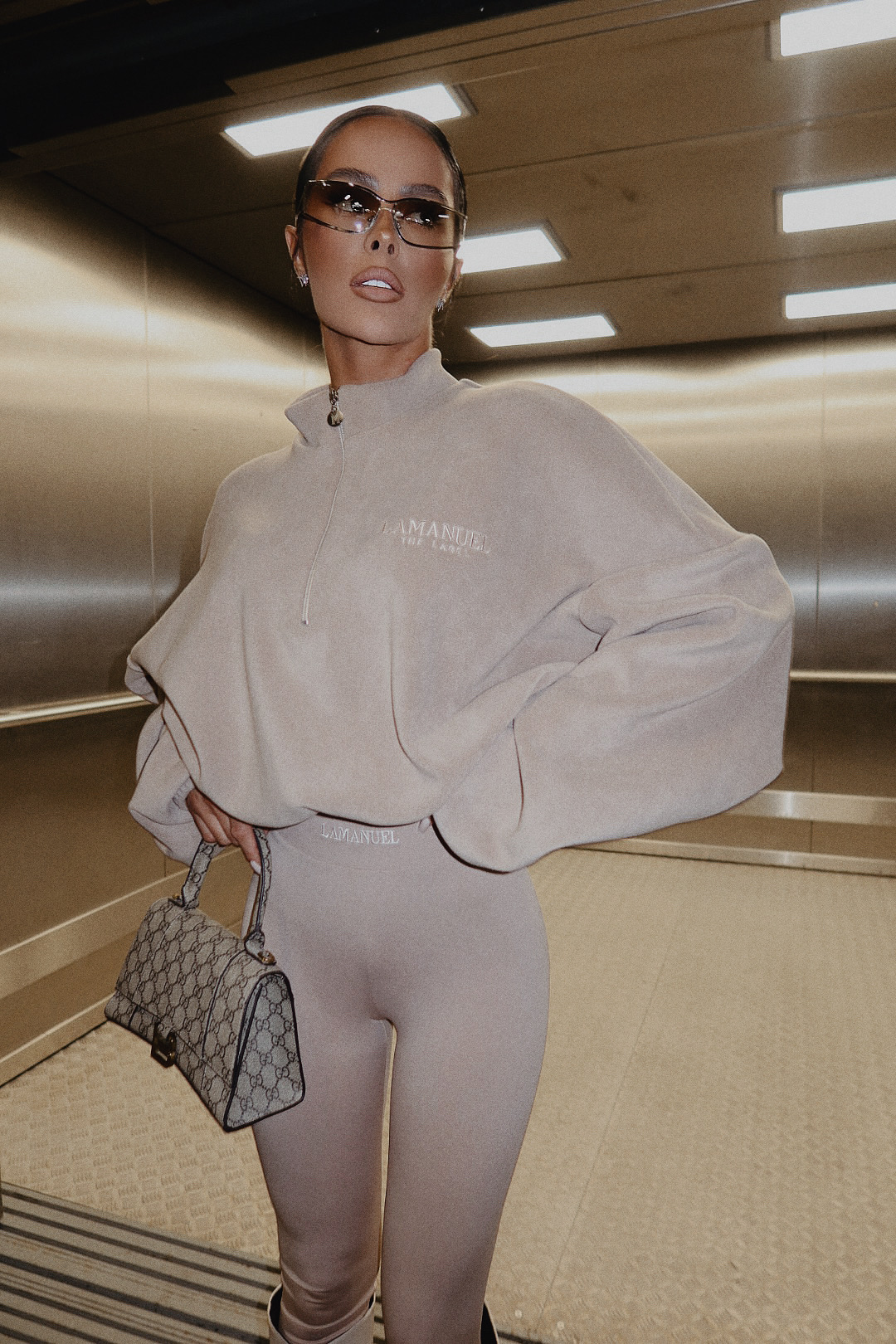 Bluza WARM UP taupe LAMANUEL - obrazek 5