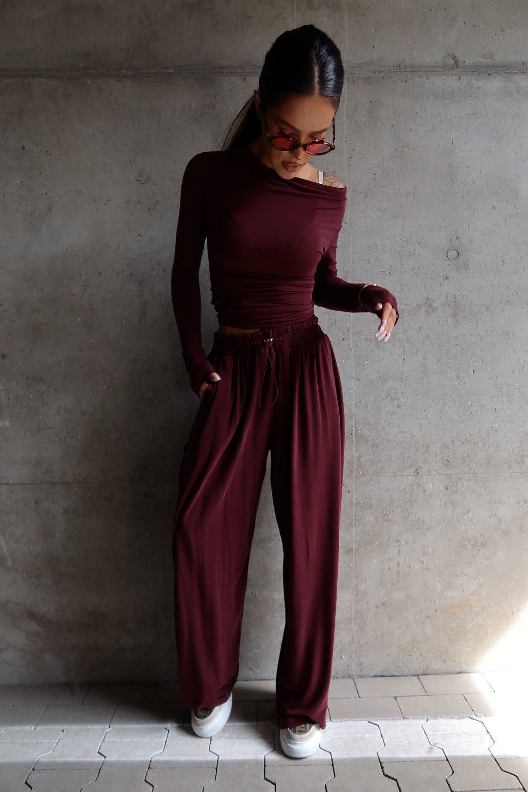 Top HUGGIE bordo LAMANUEL - obrazek 9