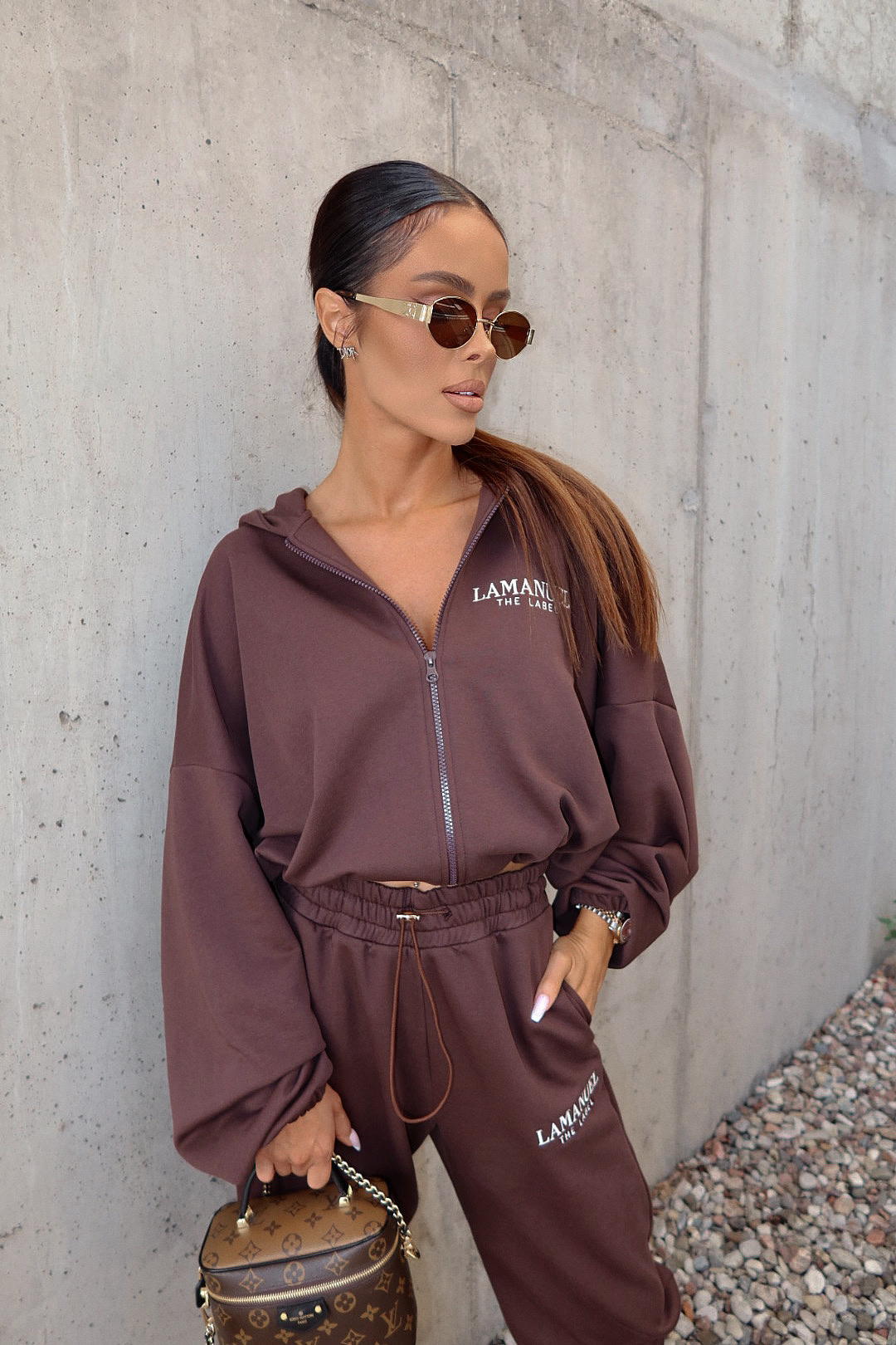 Spodnie BASIC czekolada LAMANUEL - obrazek 5