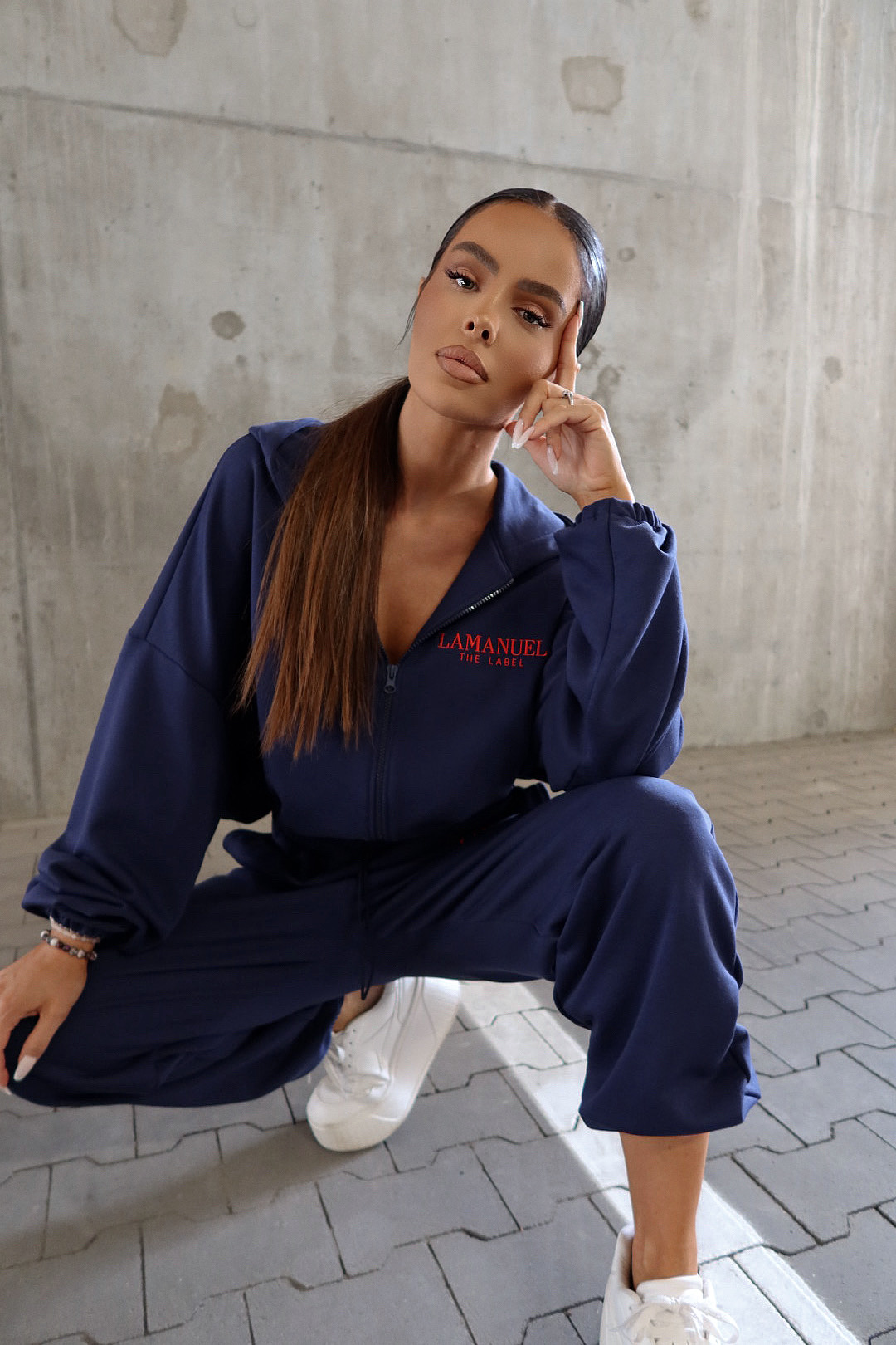 Spodnie BASIC granat LAMANUEL - obrazek 6