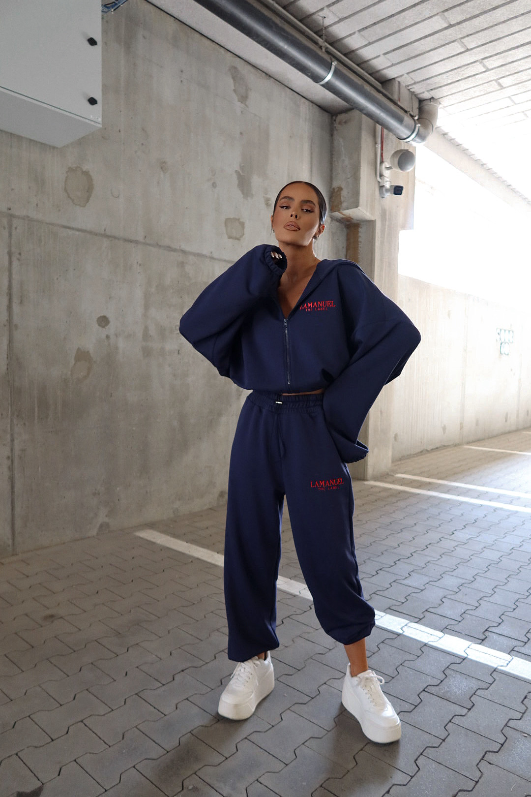 Spodnie BASIC granat LAMANUEL - obrazek 4