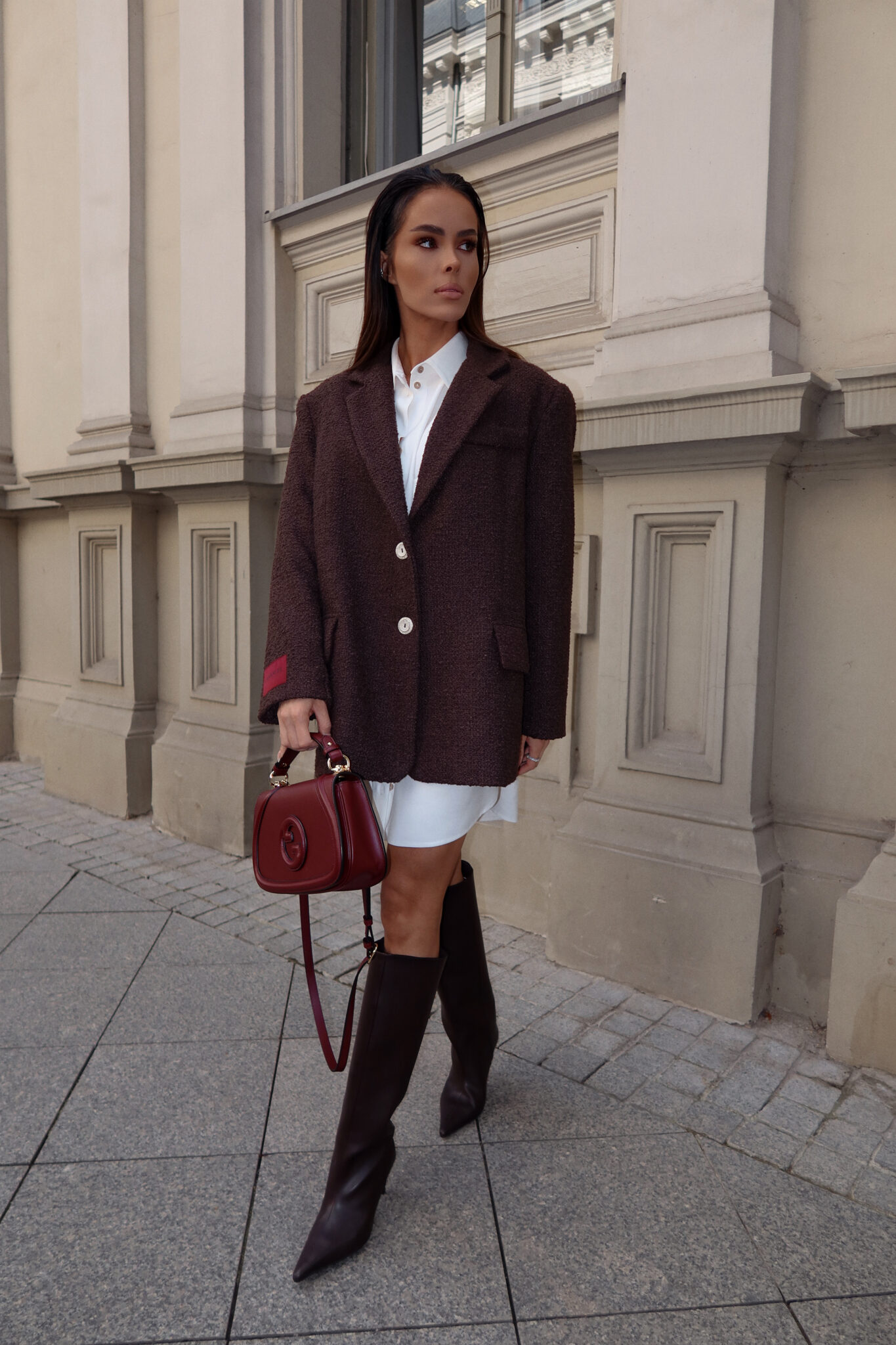 Marynarka FEMININE czekolada LAMANUEL - obrazek 4