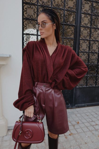 Sweter TELL HER bordo