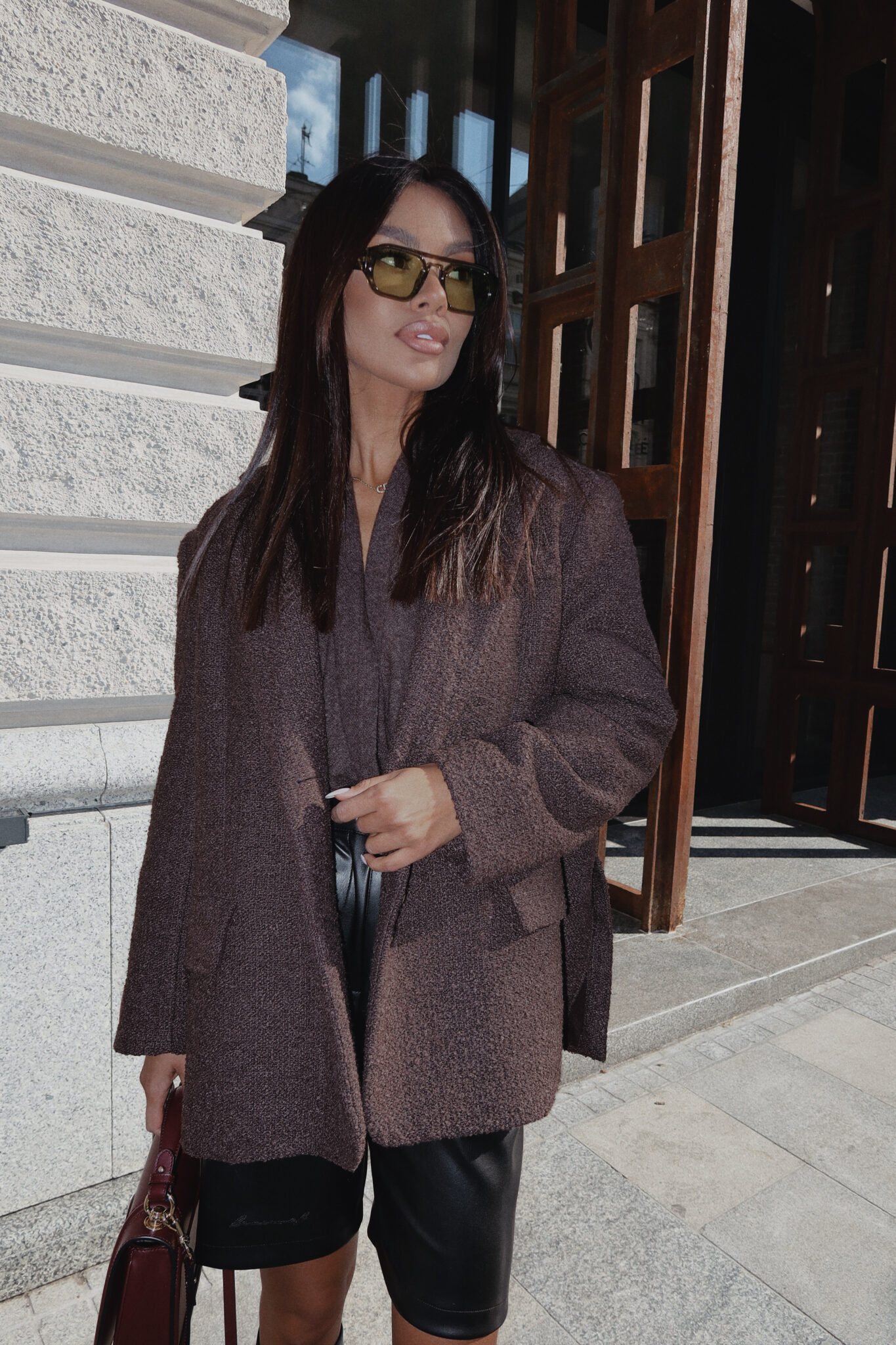 Marynarka FEMININE czekolada