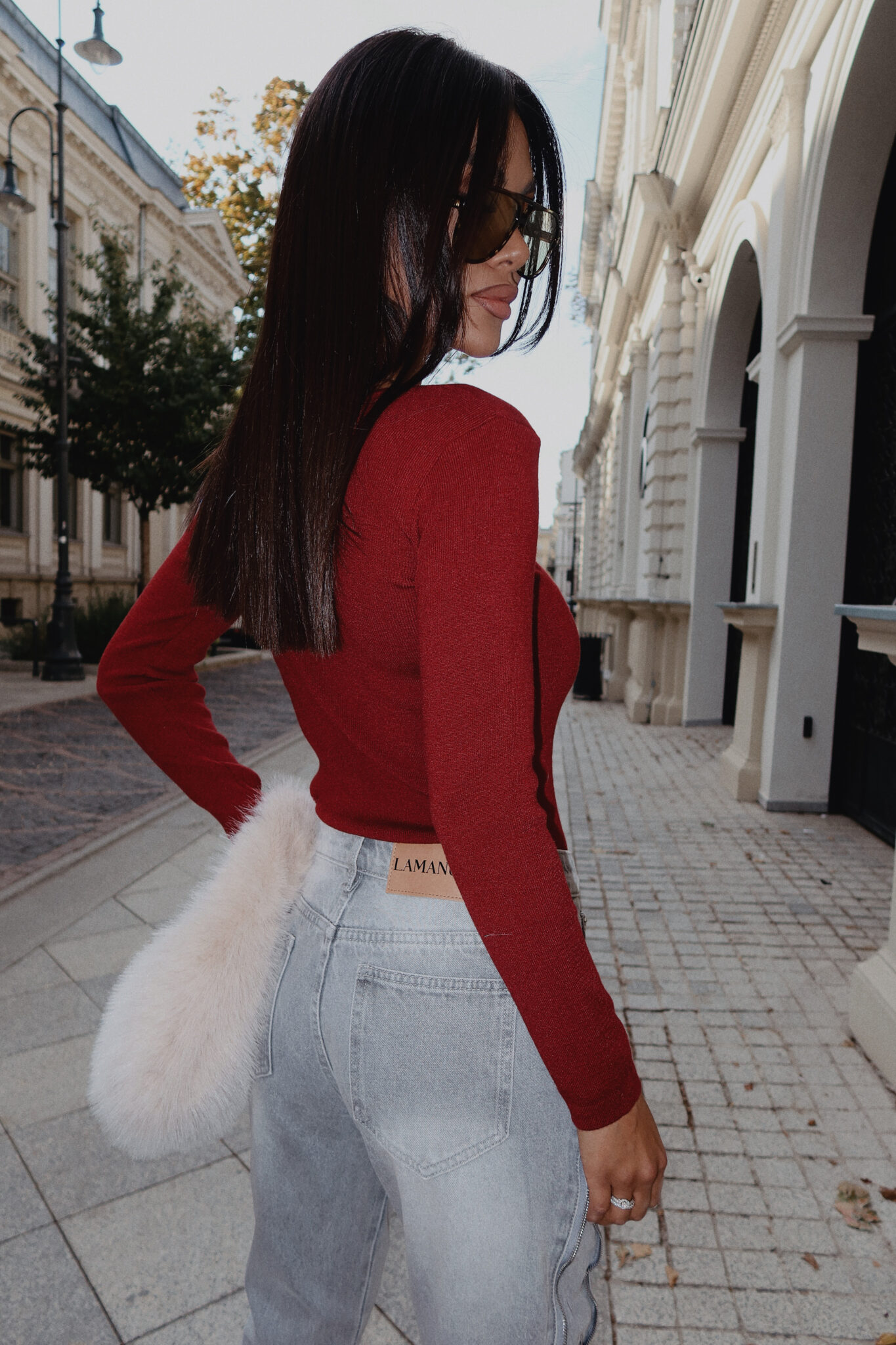 Sweter MAIN ONE bordo LAMANUEL - obrazek 6