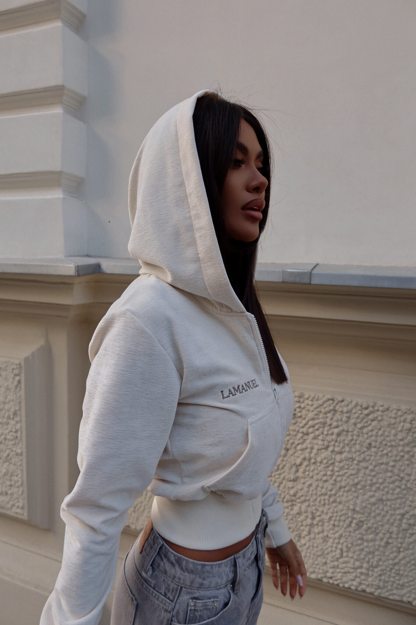 Bluza VELVETY ecru LAMANUEL - obrazek 3