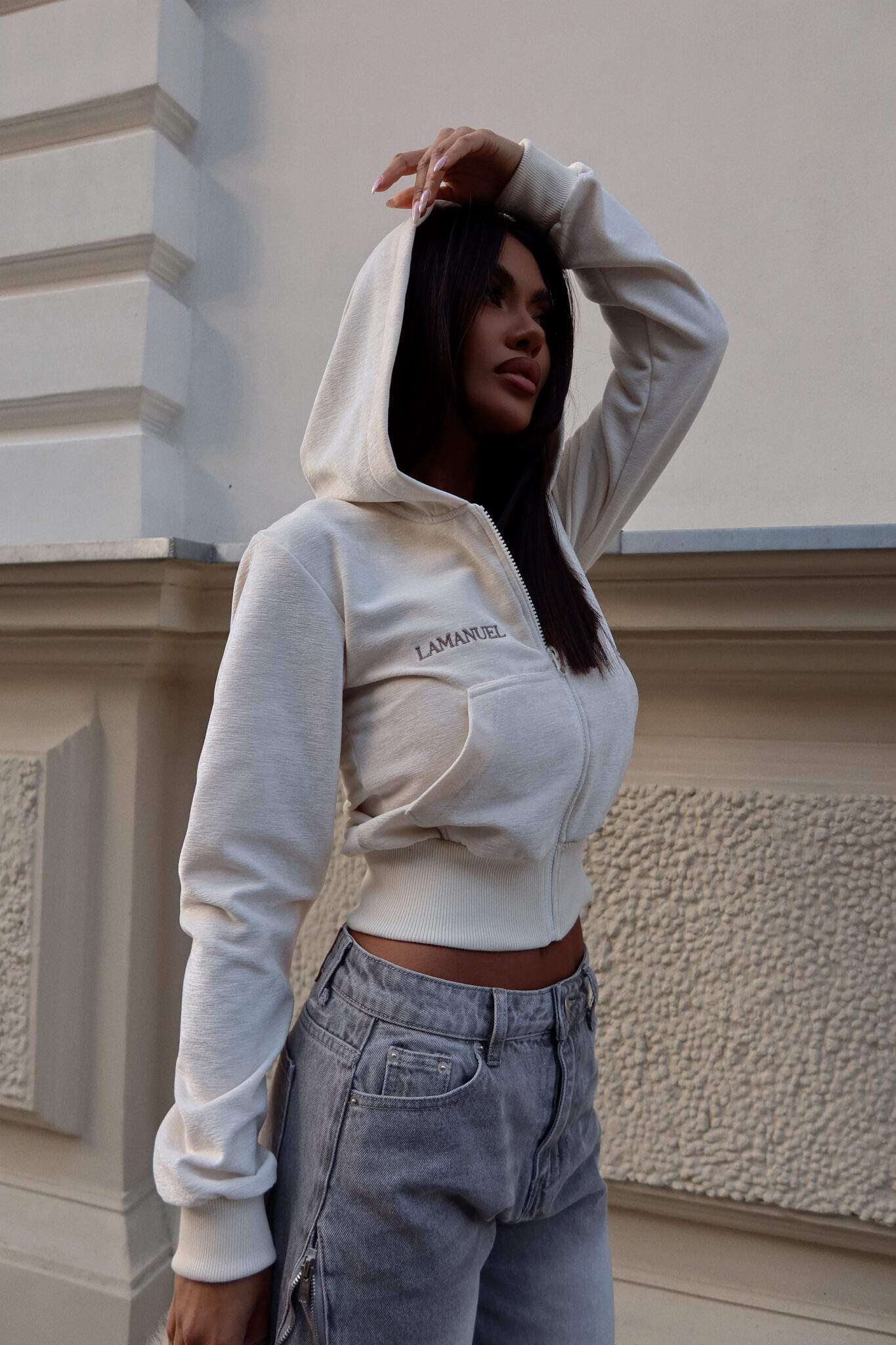 Bluza VELVETY ecru LAMANUEL - obrazek 2