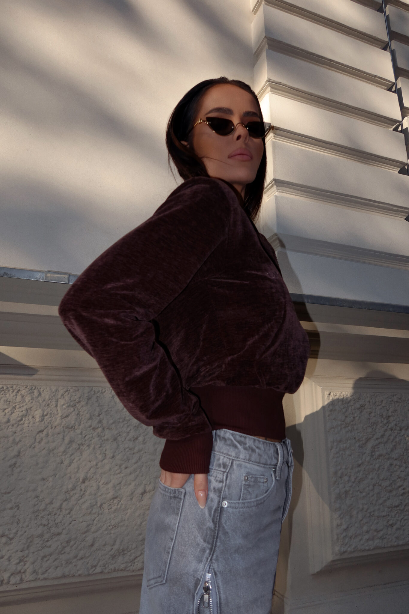 Bluza VELVETY czekolada LAMANUEL - obrazek 5