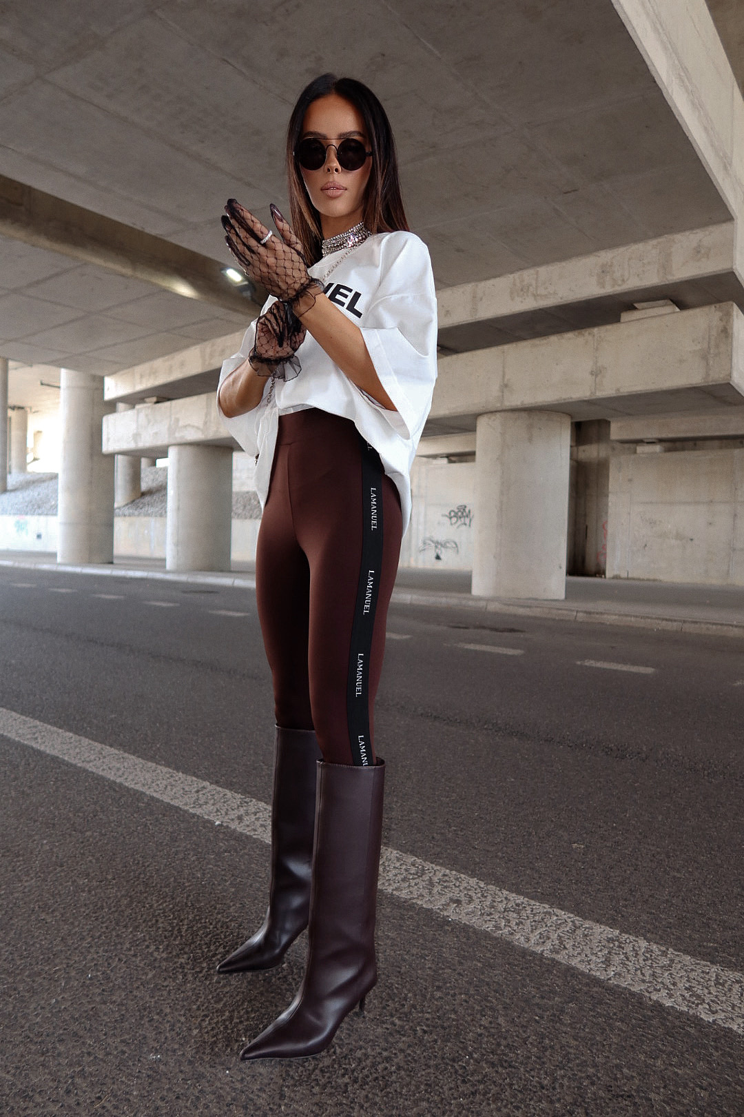 Legginsy VERSION czekolada