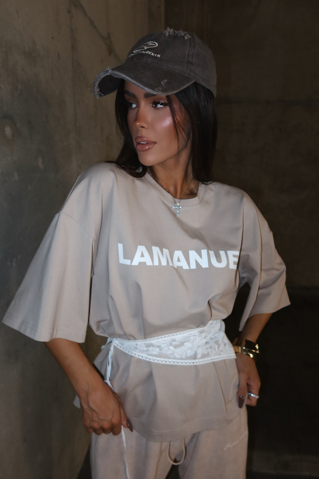 Tshirt NOIR beż LAMANUEL - obrazek 5