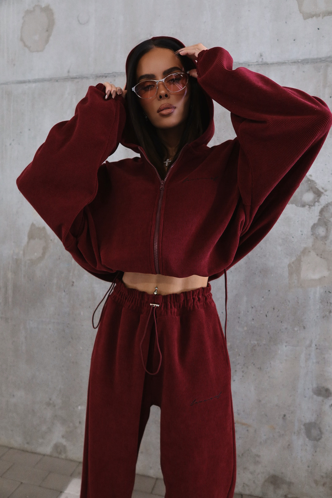 Bluza THEME bordo LAMANUEL - obrazek 4