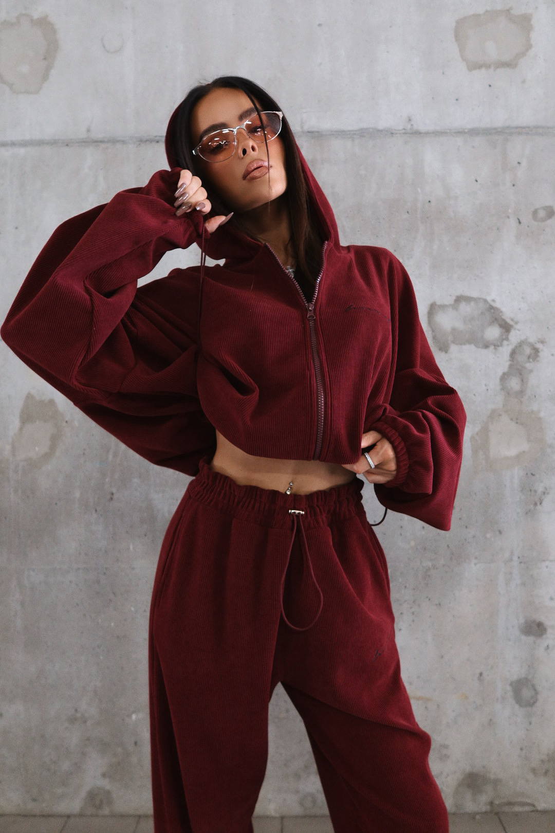 Bluza THEME bordo LAMANUEL - obrazek 2