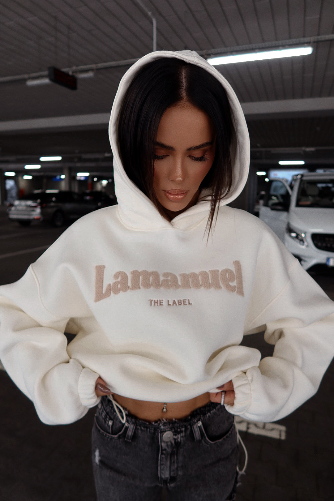 Bluza FLUFFY ecru LAMANUEL - obrazek 3