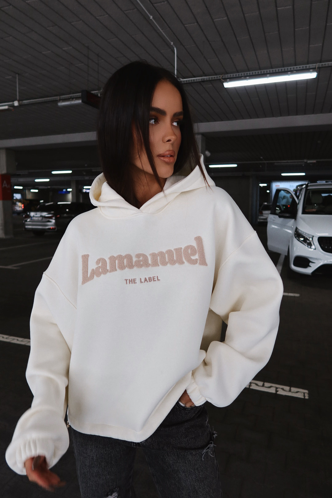 Bluza FLUFFY ecru LAMANUEL - obrazek 4