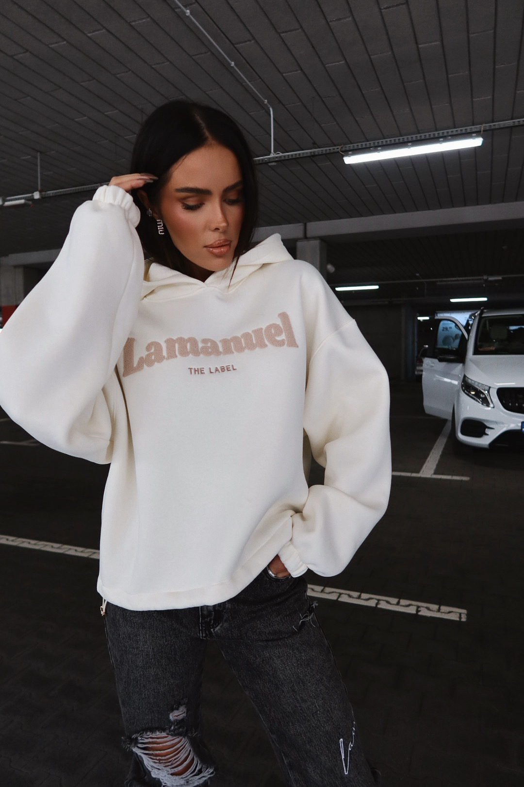 Bluza FLUFFY ecru LAMANUEL - obrazek 10