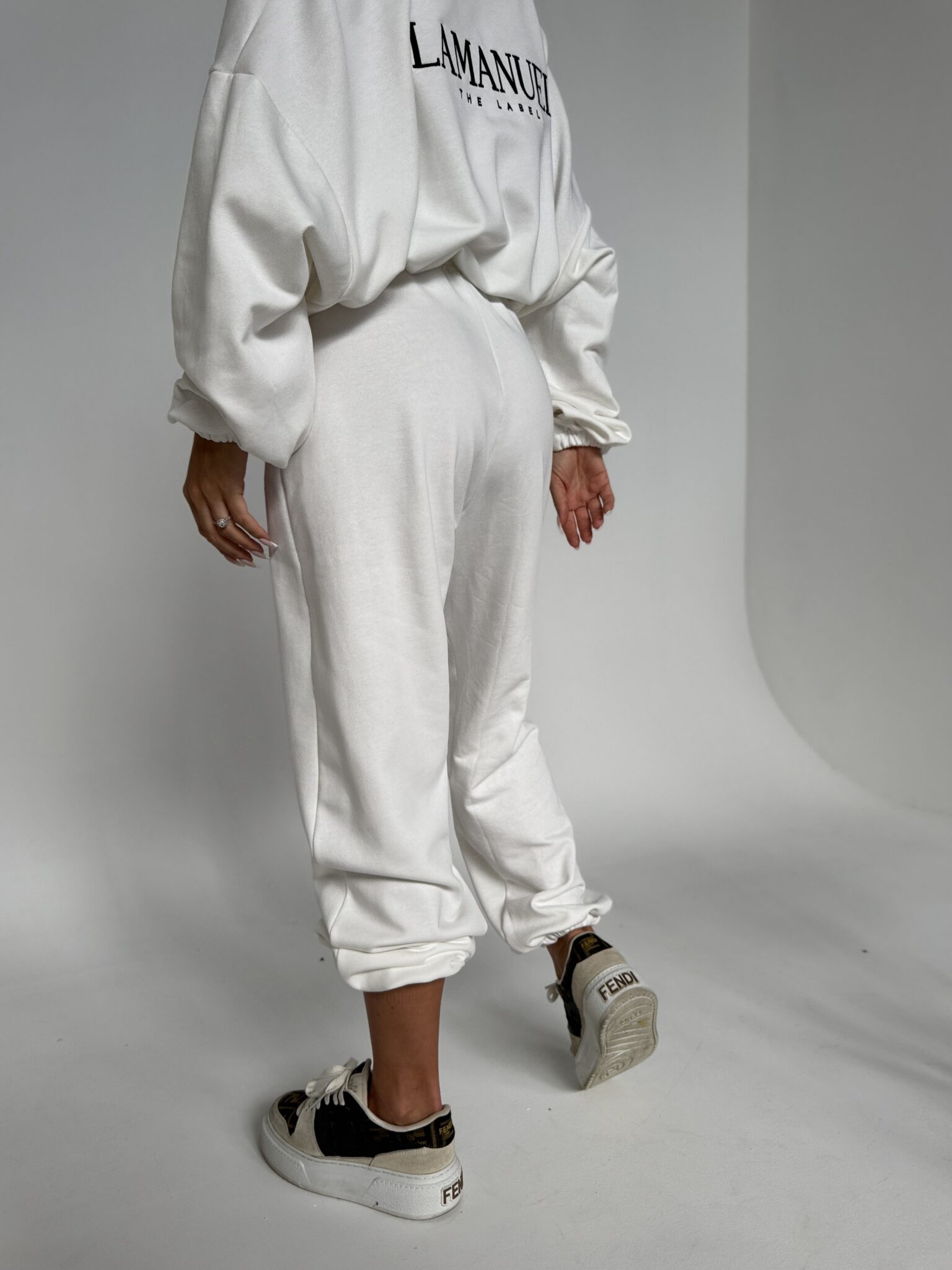 Spodnie BASIC ecru LAMANUEL - obrazek 3