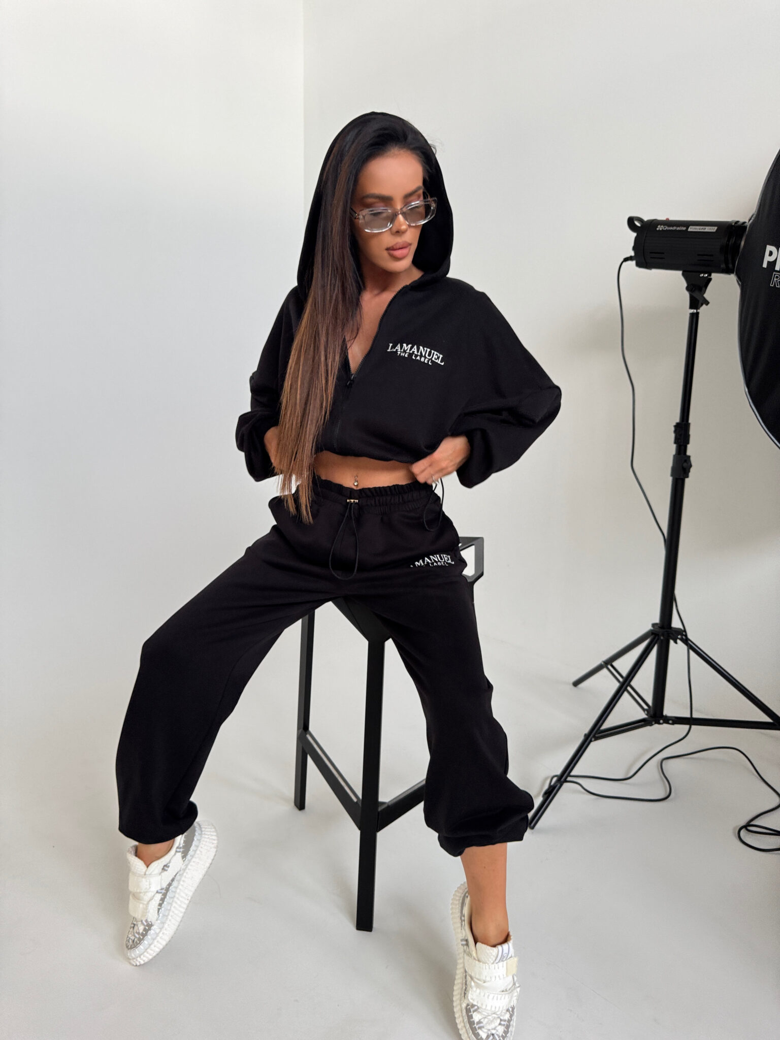 Spodnie BASIC czarne LAMANUEL - obrazek 2