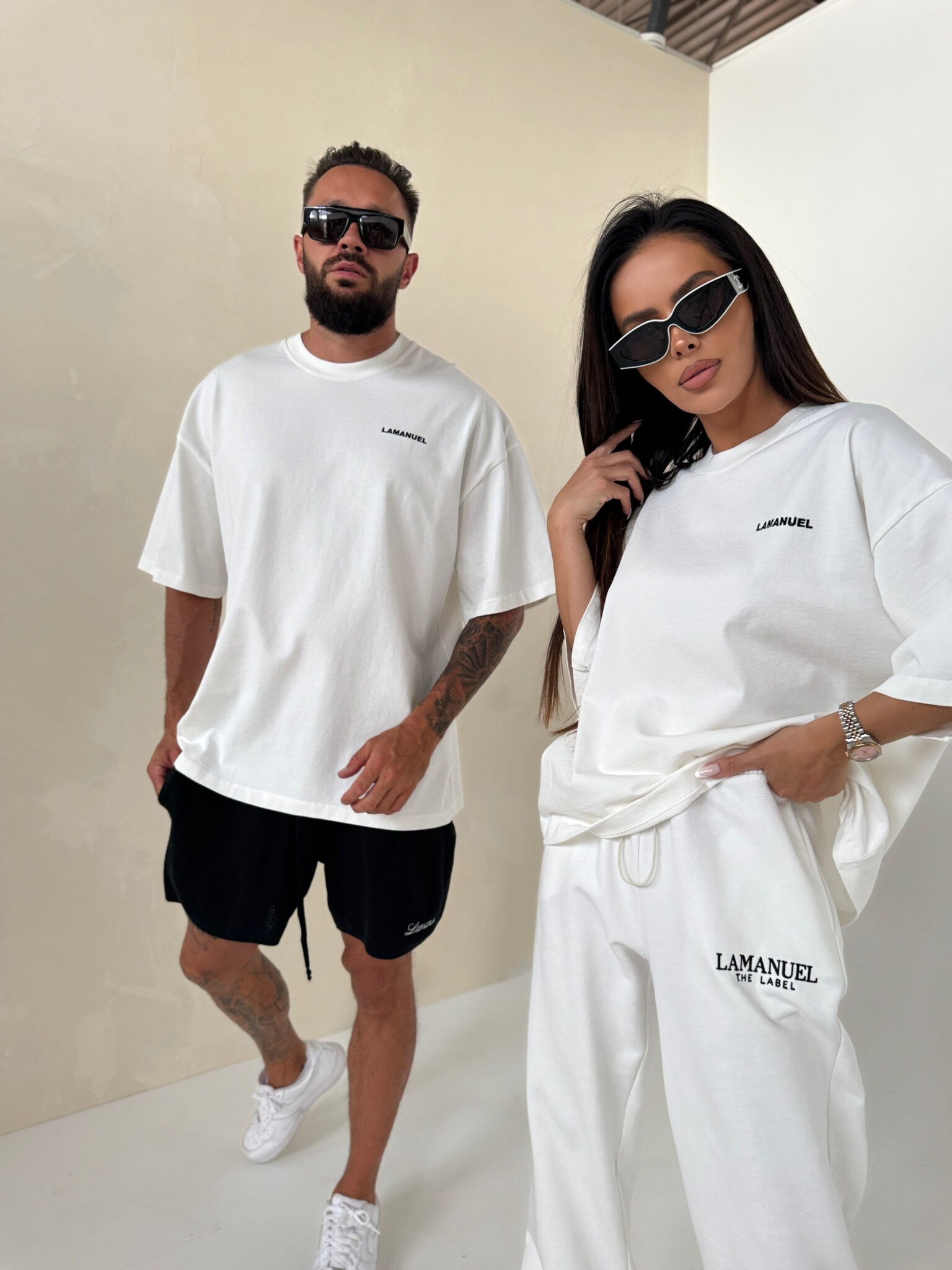 Spodnie BASIC ecru LAMANUEL - obrazek 8