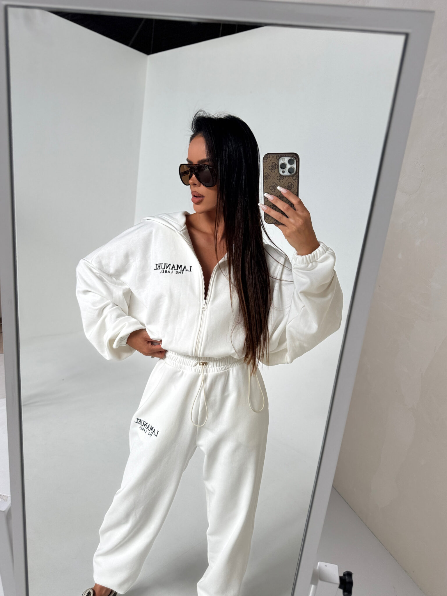 Bluza BASIC ecru LAMANUEL - obrazek 5