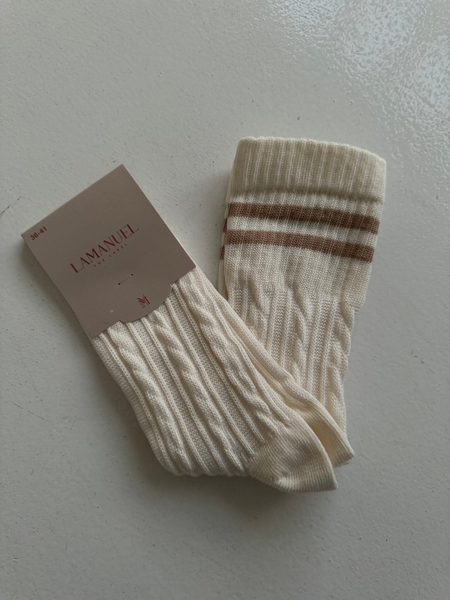 Skarpety SANTA ecru LAMANUEL - obrazek 2