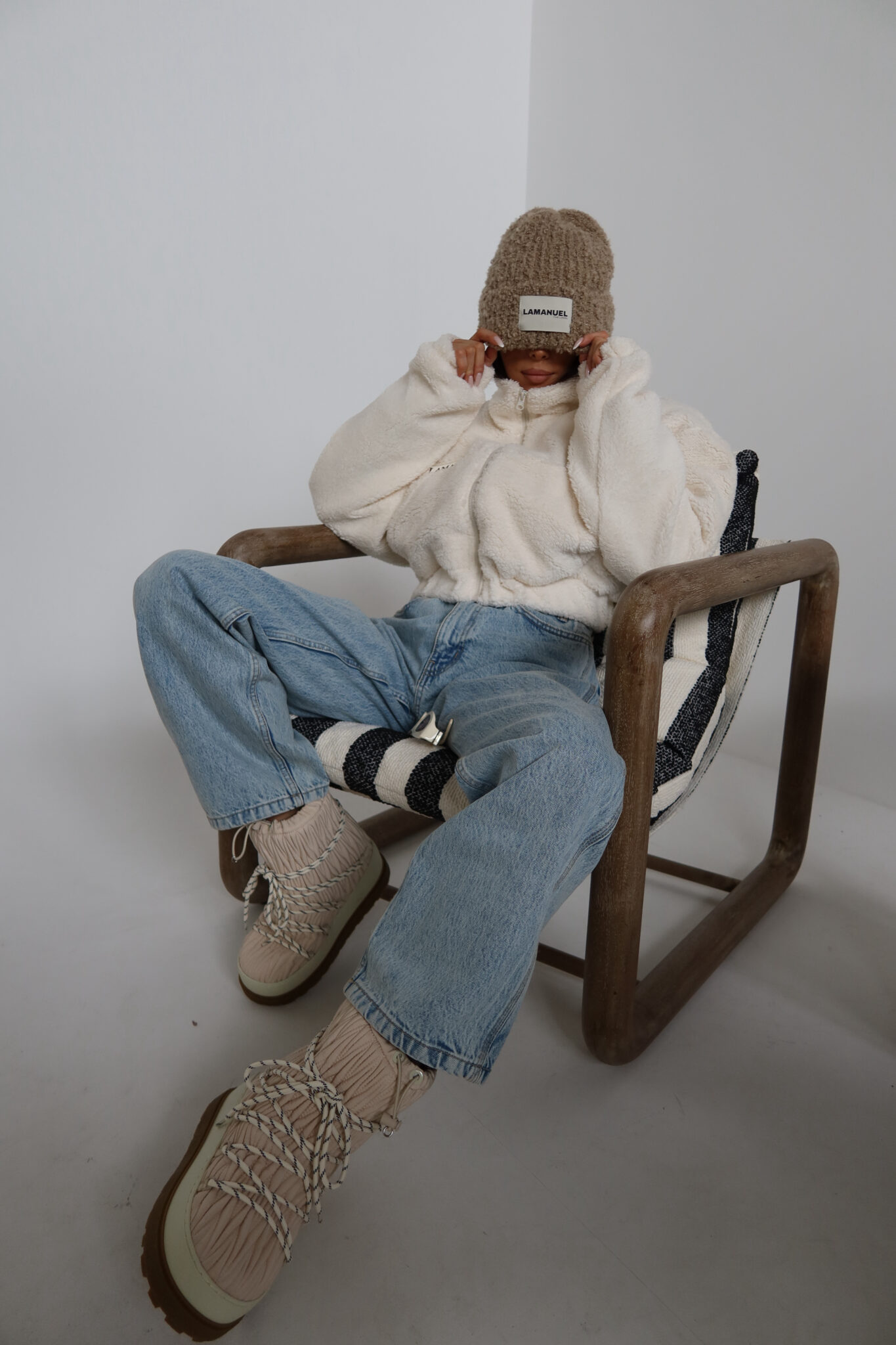 Kurtka FURRY ecru LAMANUEL - obrazek 6