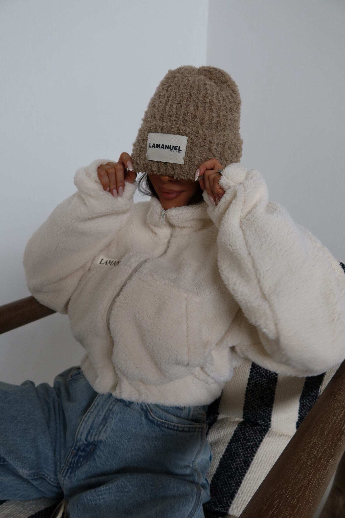 Kurtka FURRY ecru LAMANUEL - obrazek 2