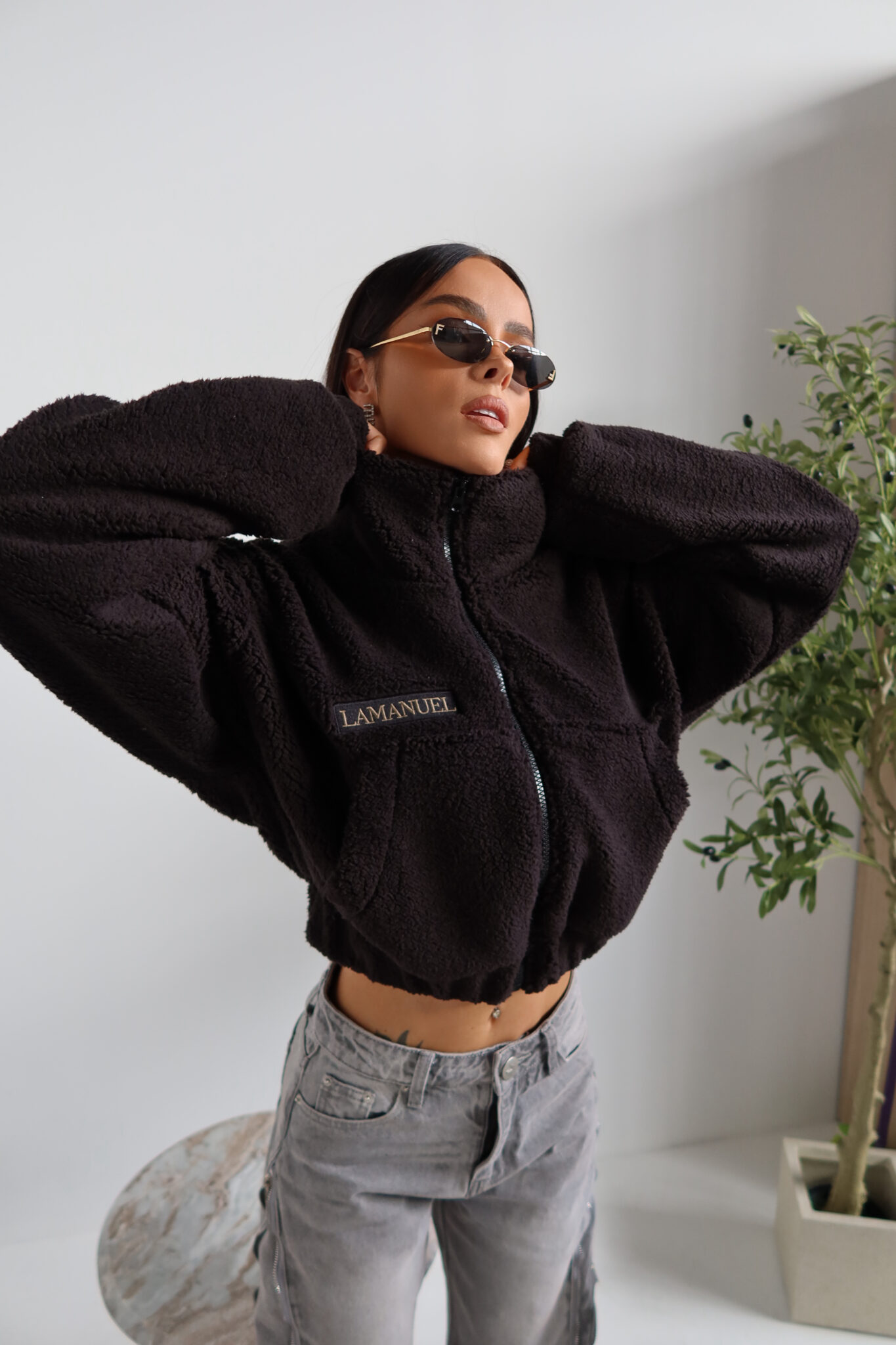 Kurtka FURRY czarna LAMANUEL - obrazek 5