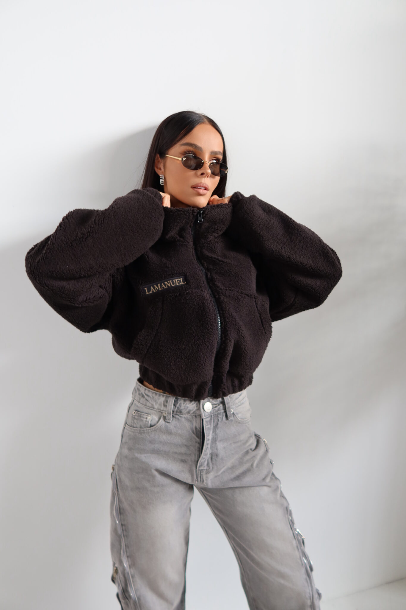 Kurtka FURRY czarna LAMANUEL - obrazek 2