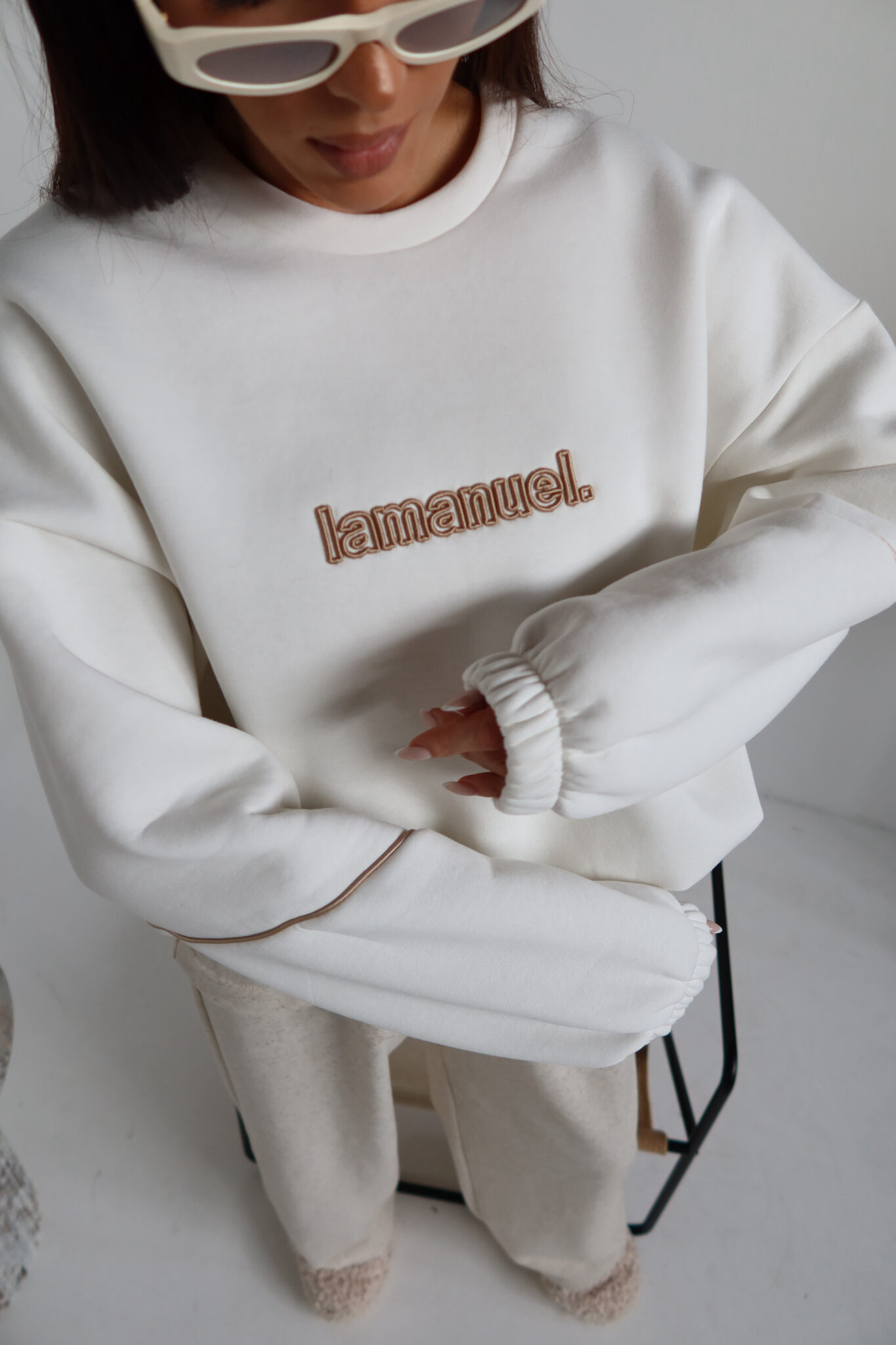 Bluza NUDE ecru LAMANUEL - obrazek 8