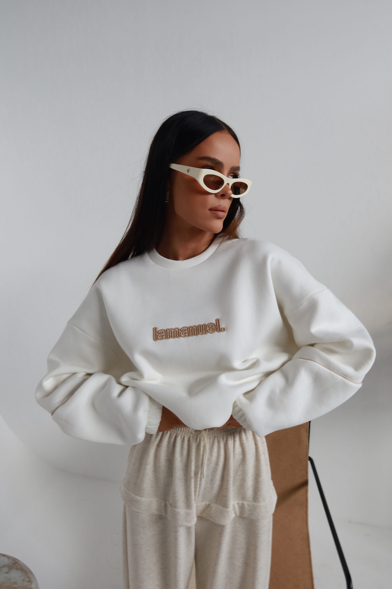 Bluza NUDE ecru LAMANUEL - obrazek 4