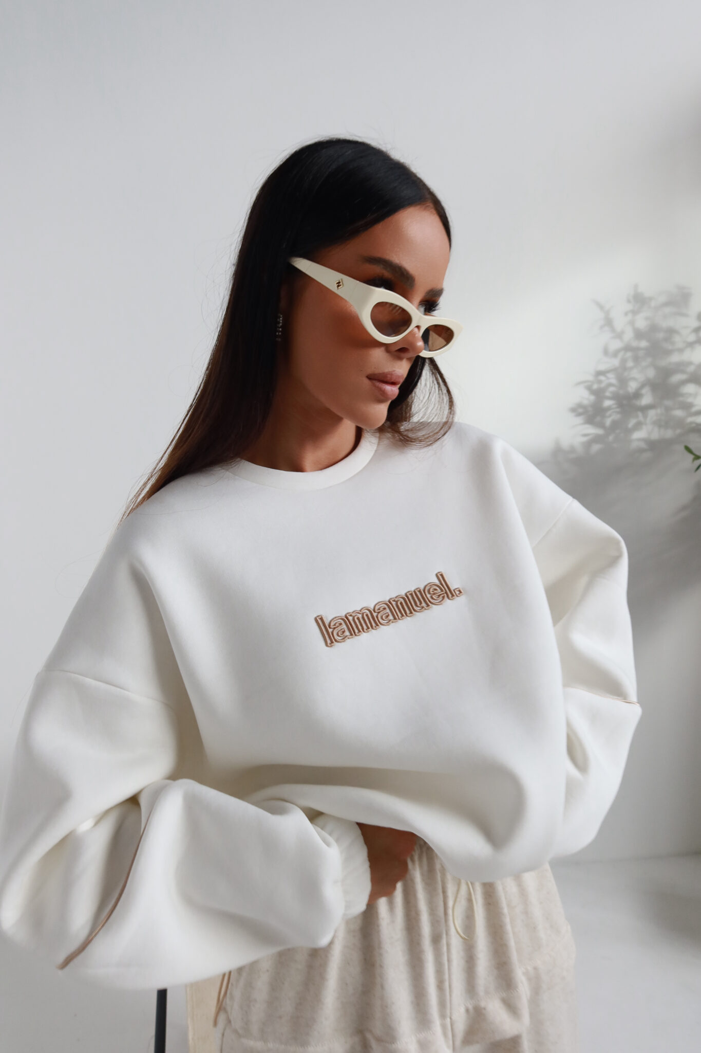 Bluza NUDE ecru LAMANUEL - obrazek 3