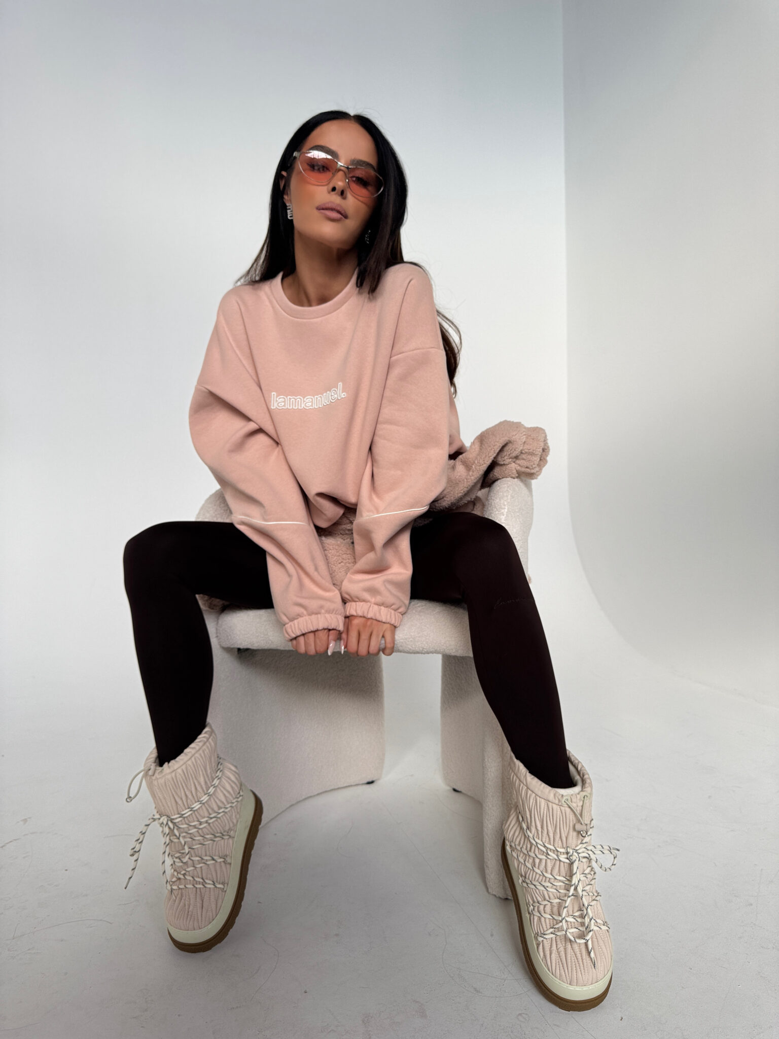 Bluza NUDE puder LAMANUEL - obrazek 6