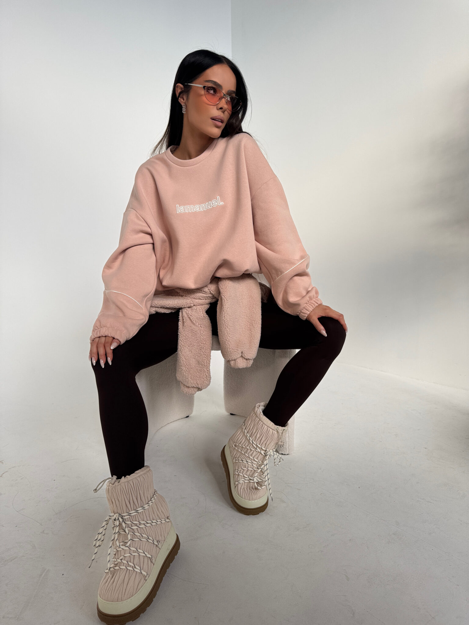 Bluza NUDE puder LAMANUEL - obrazek 5