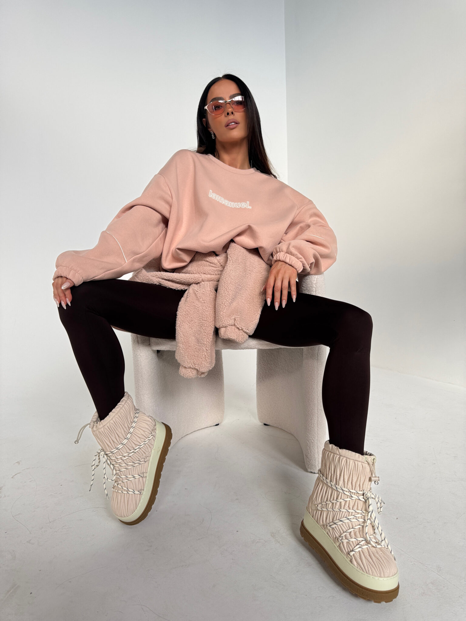 Bluza NUDE puder LAMANUEL - obrazek 4