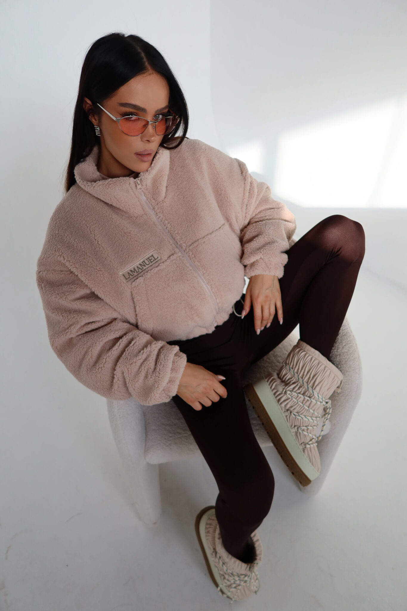 Kurtka FURRY beż LAMANUEL - obrazek 3