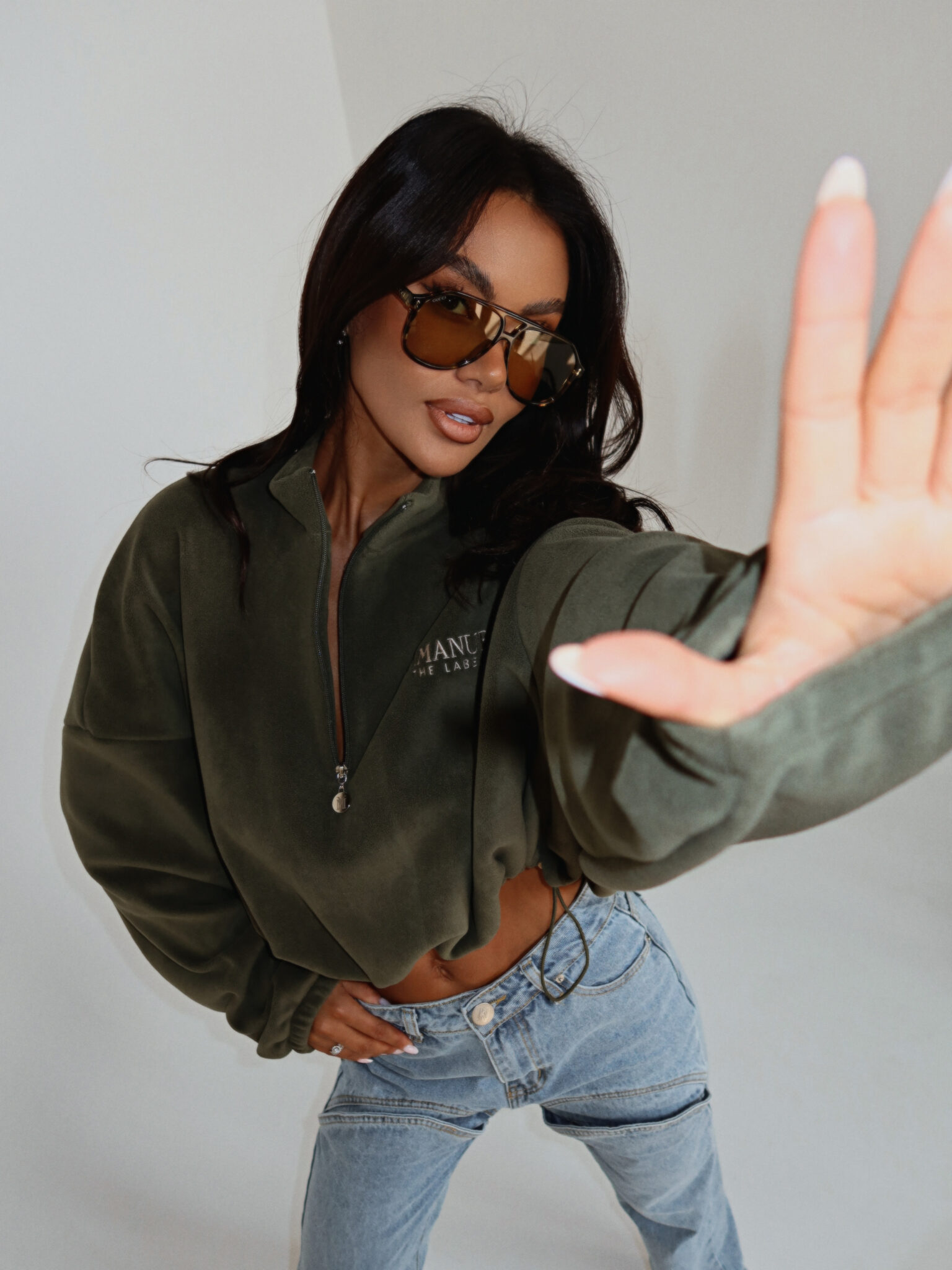 Bluza WARM UP khaki LAMANUEL - obrazek 4