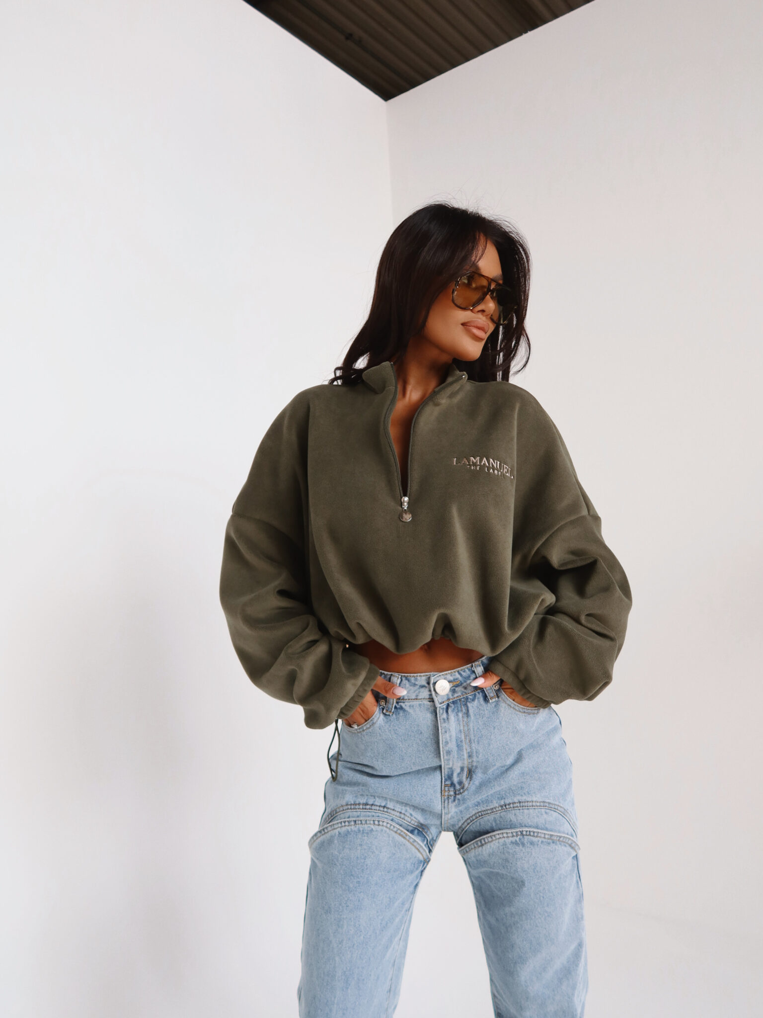 Bluza WARM UP khaki LAMANUEL - obrazek 8